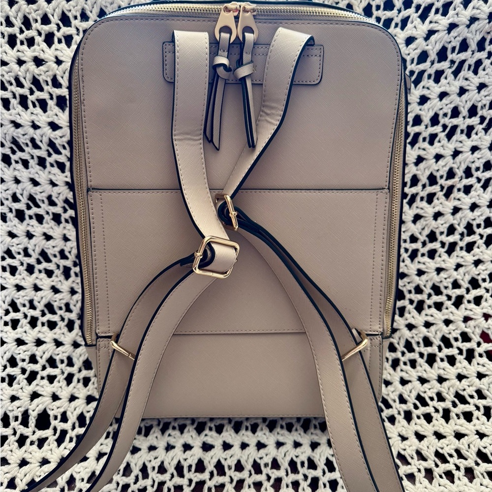 Calpak Beige Star-Patterned Backpack - image 2